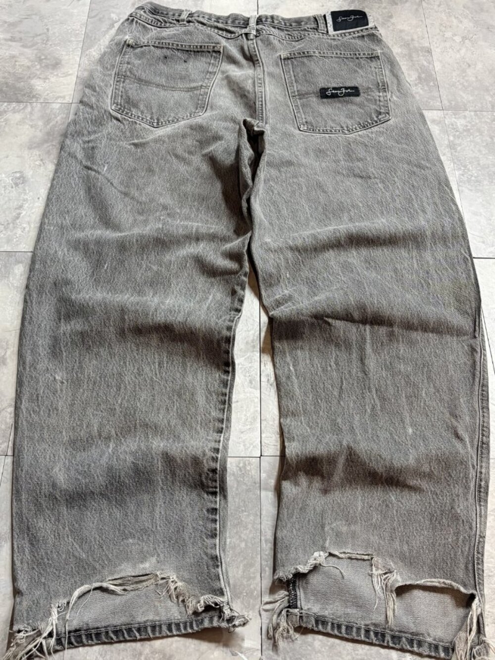 Sean John Jeans 34x30 Faded Gray Baggy Distressed